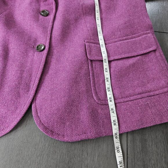 Talbots Pink Wool Blend Herringbone Classic Blazer Sz 22W Professional Career - Picture 5 of 8